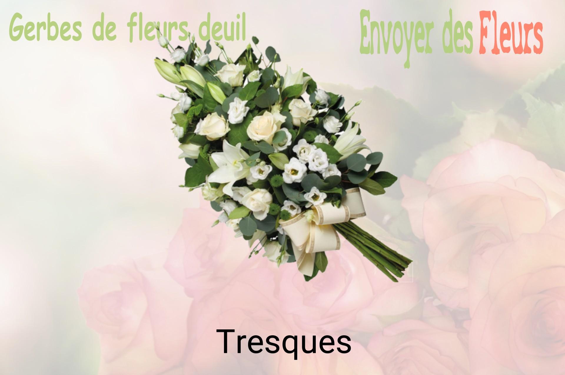 Gerbe de fleurs de deuil livrée à Tresques